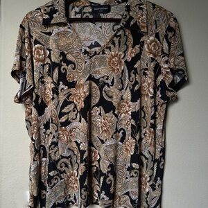 Julie’s Closet Vintage Y2K -Inspo Paisley Floral Blouse Size L | DarkFloral